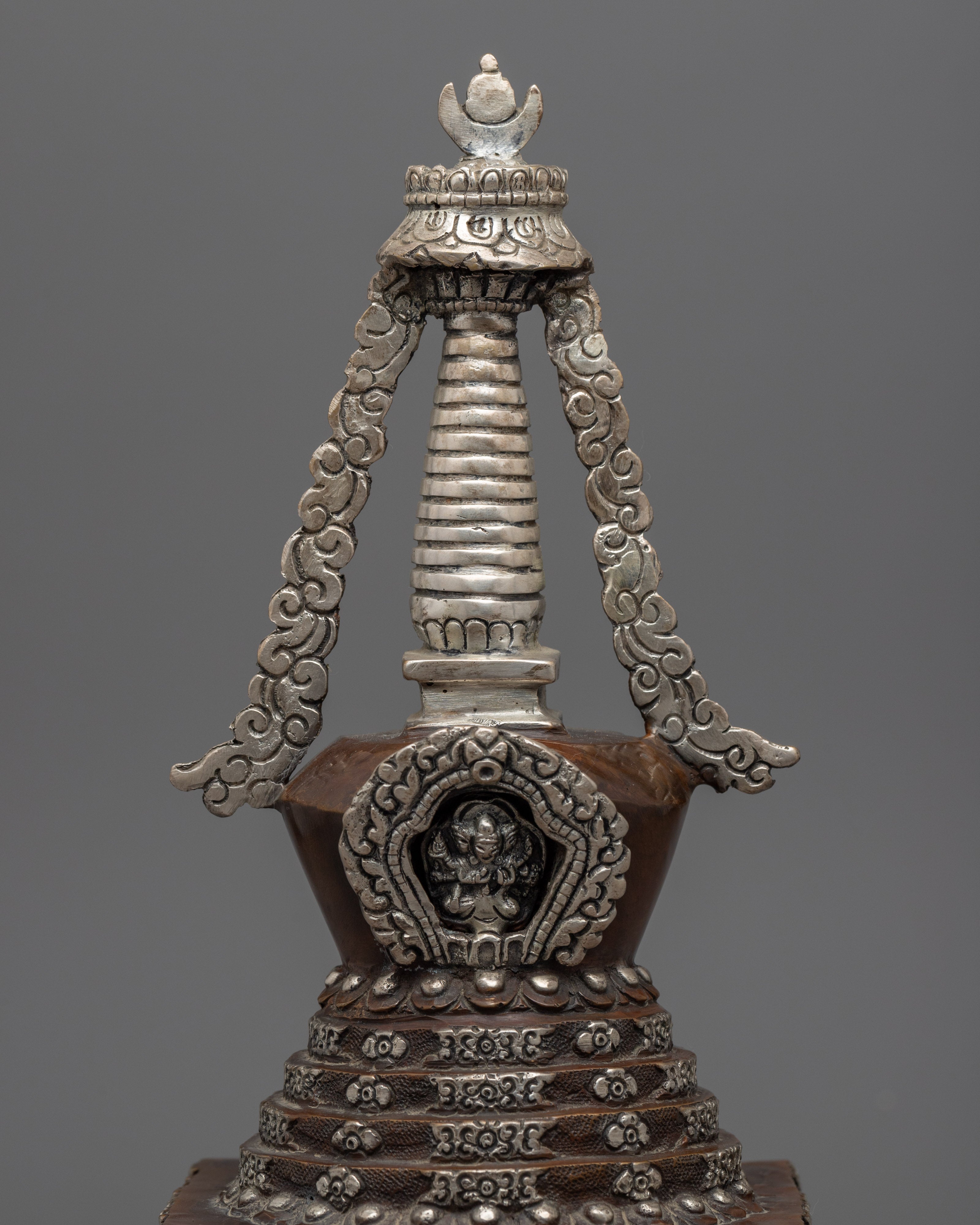 Tibetan Buddhist Stupa | Silver Plating