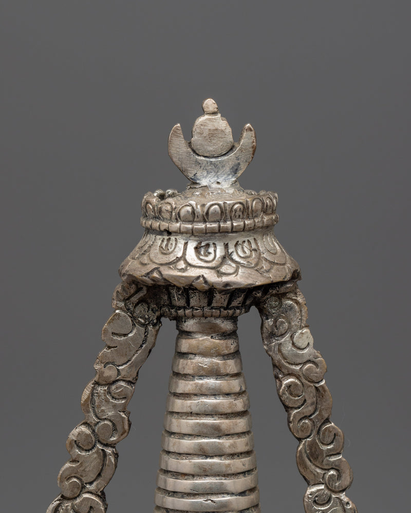 Tibetan Buddhist Stupa | Silver Plating