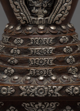 Tibetan Buddhist Stupa | Silver Plating