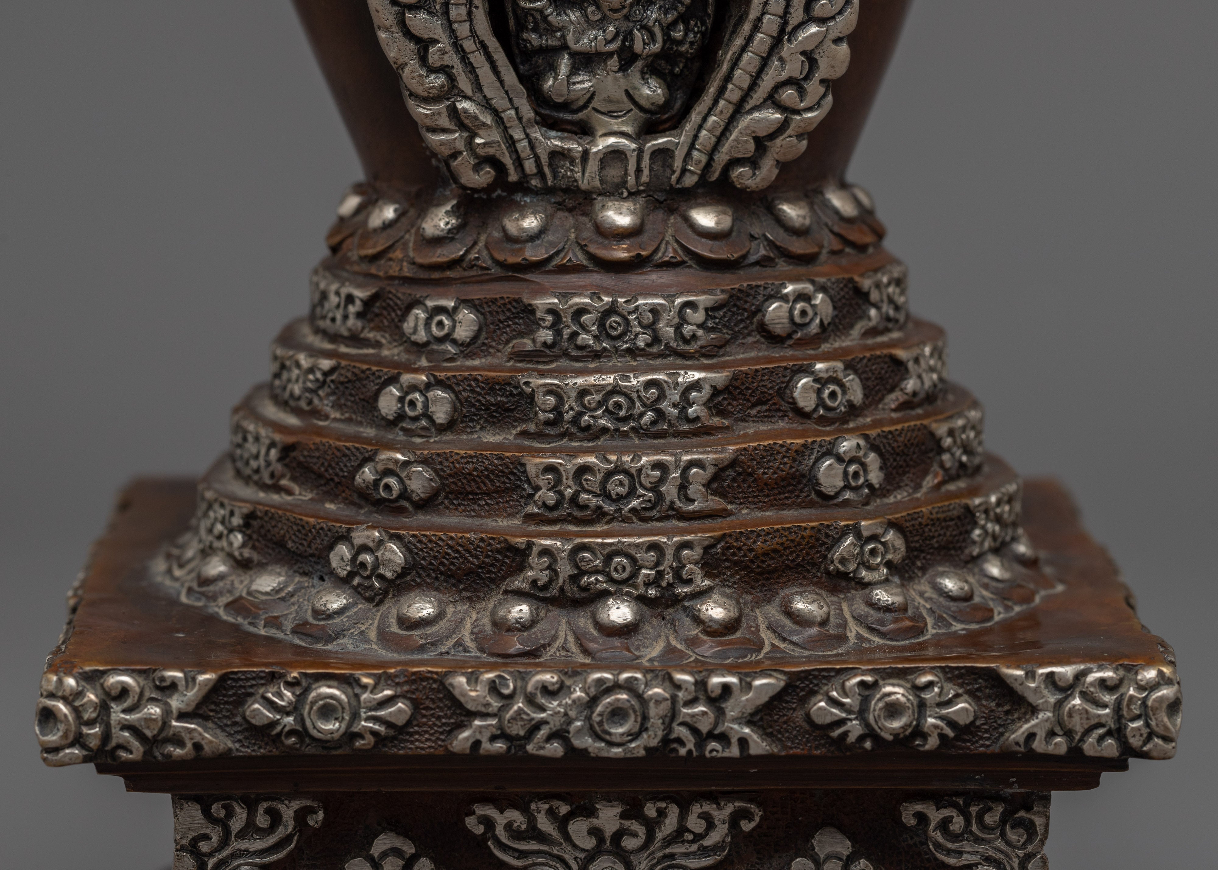 Tibetan Buddhist Stupa | Silver Plating