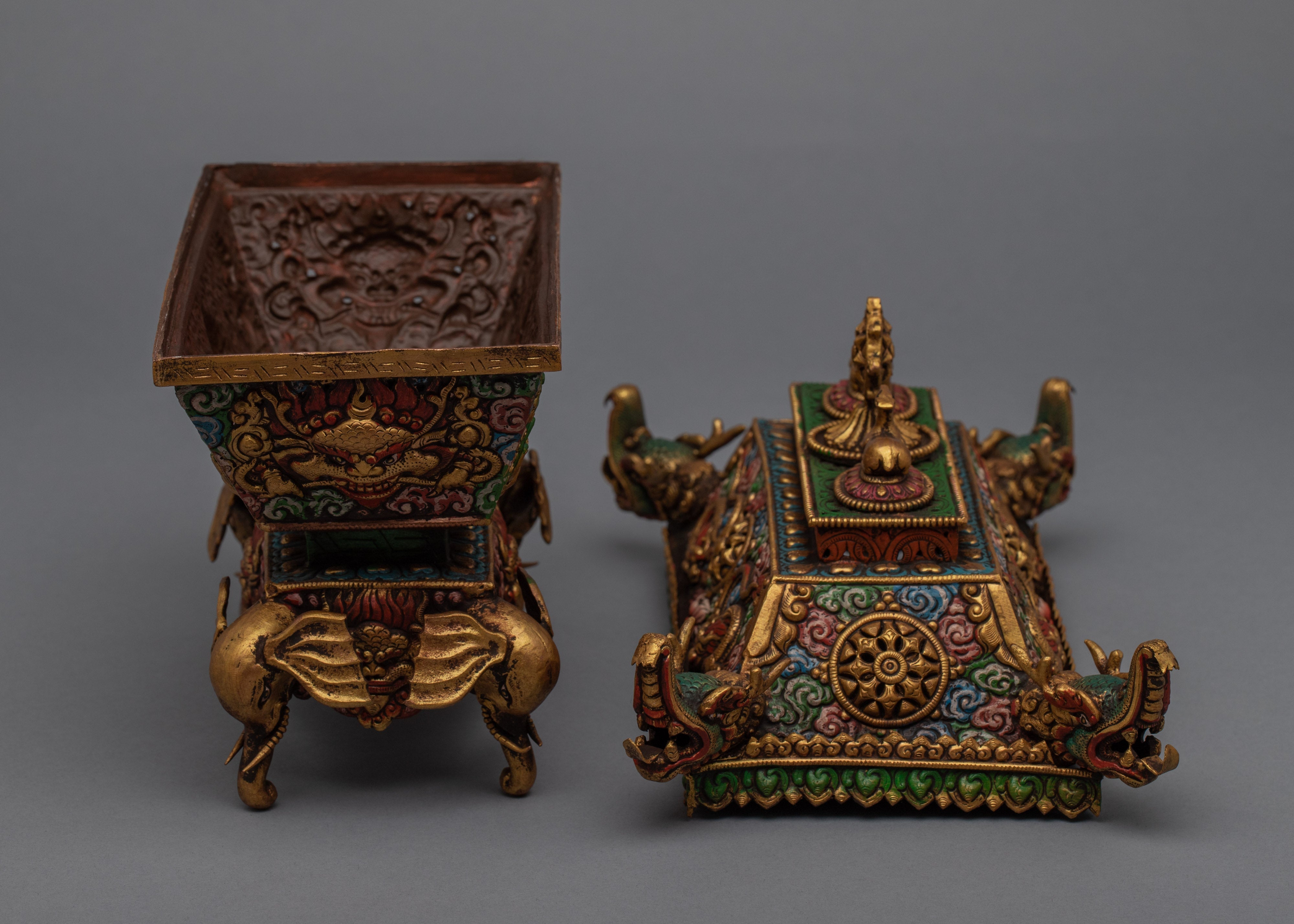 Buddhist Incence Burner |  24K Gold Plating