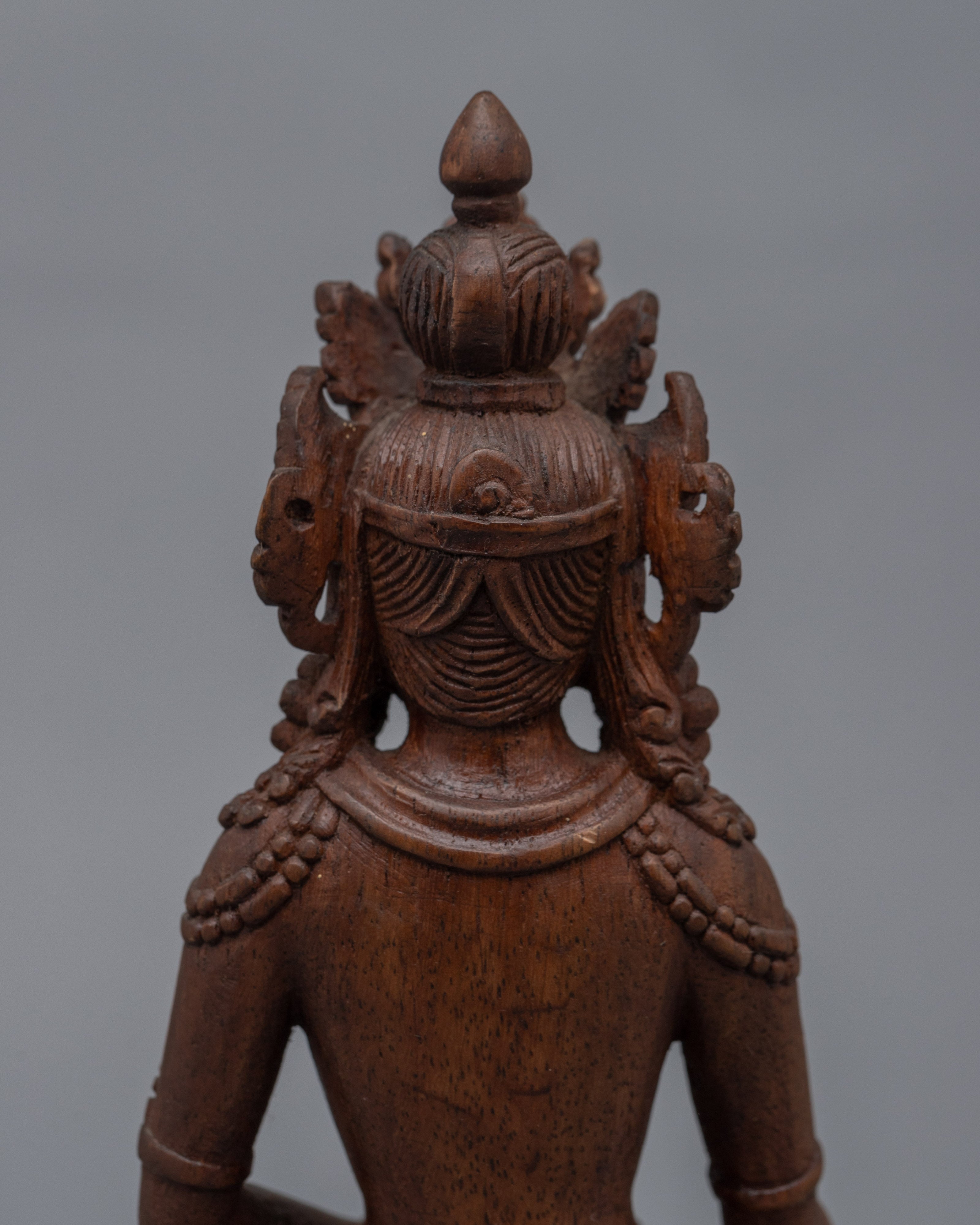 Wooden Shakyamuni Statue | Himalayan Art Work