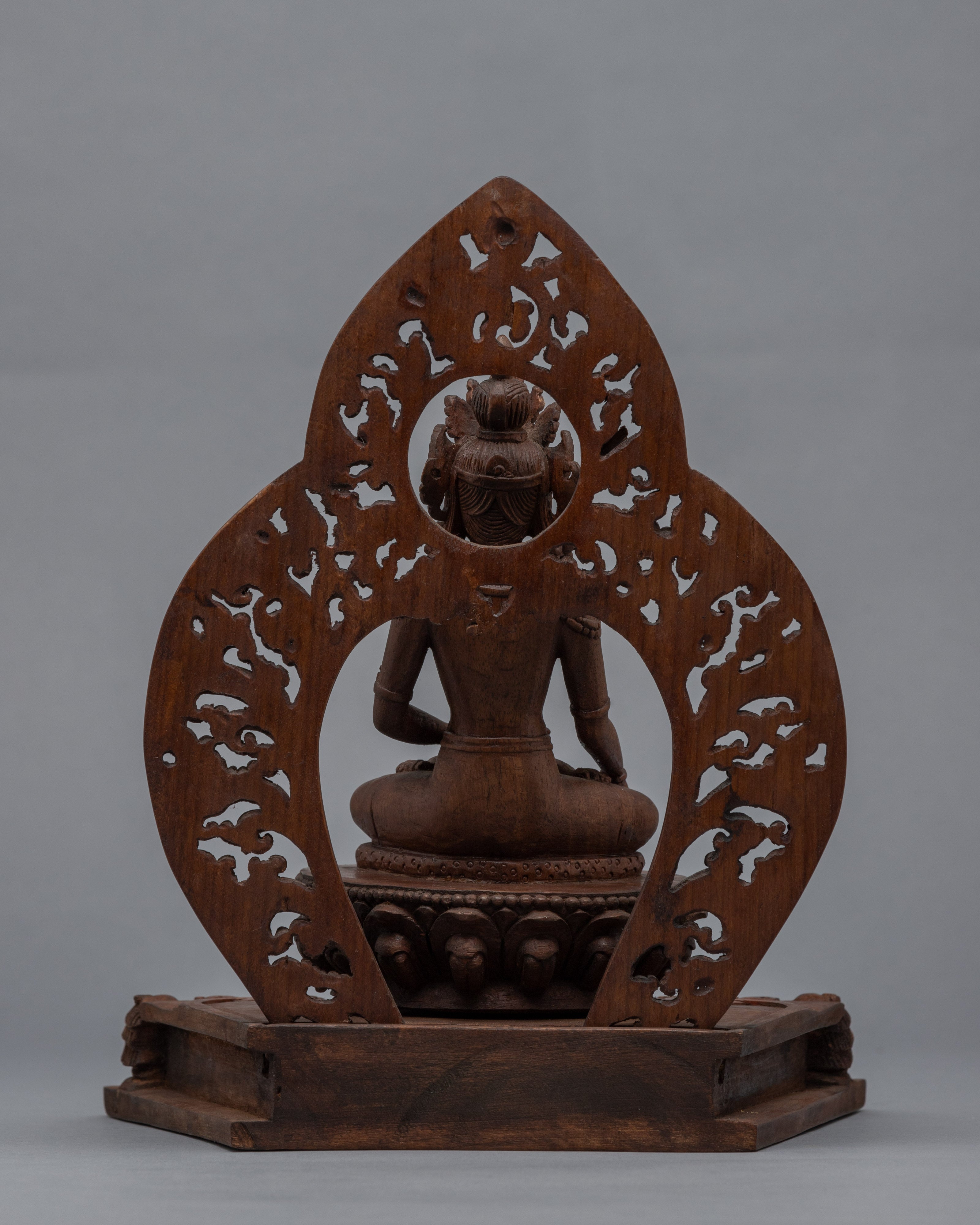 Wooden Shakyamuni Statue | Himalayan Art Work