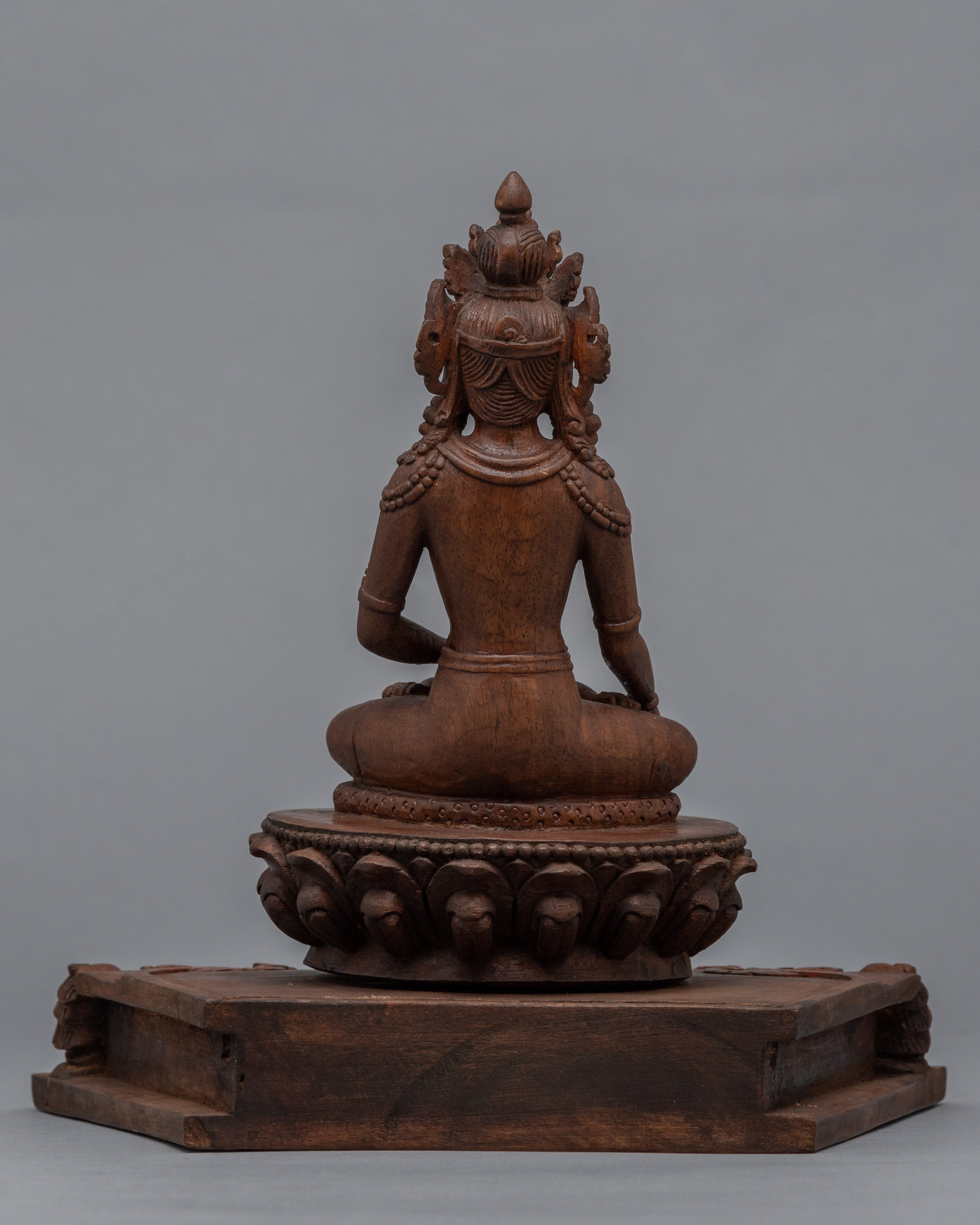 Wooden Shakyamuni Statue | Himalayan Art Work