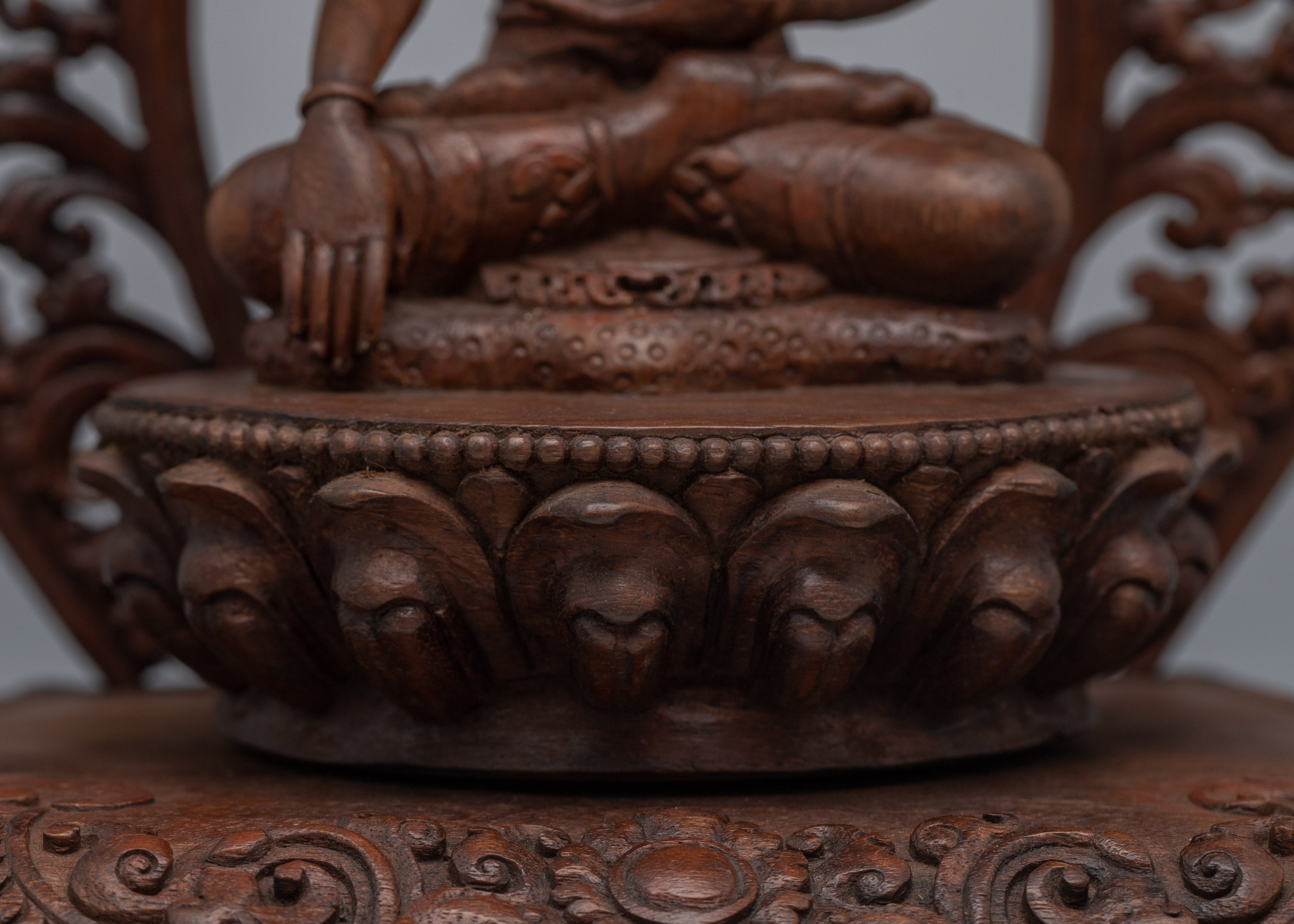 Wooden Shakyamuni Statue | Himalayan Art Work