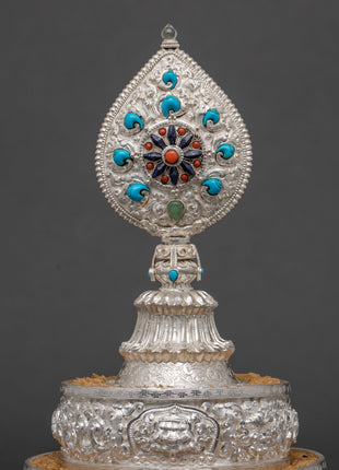 Silver Mandala | Traditional Rice-offering Set