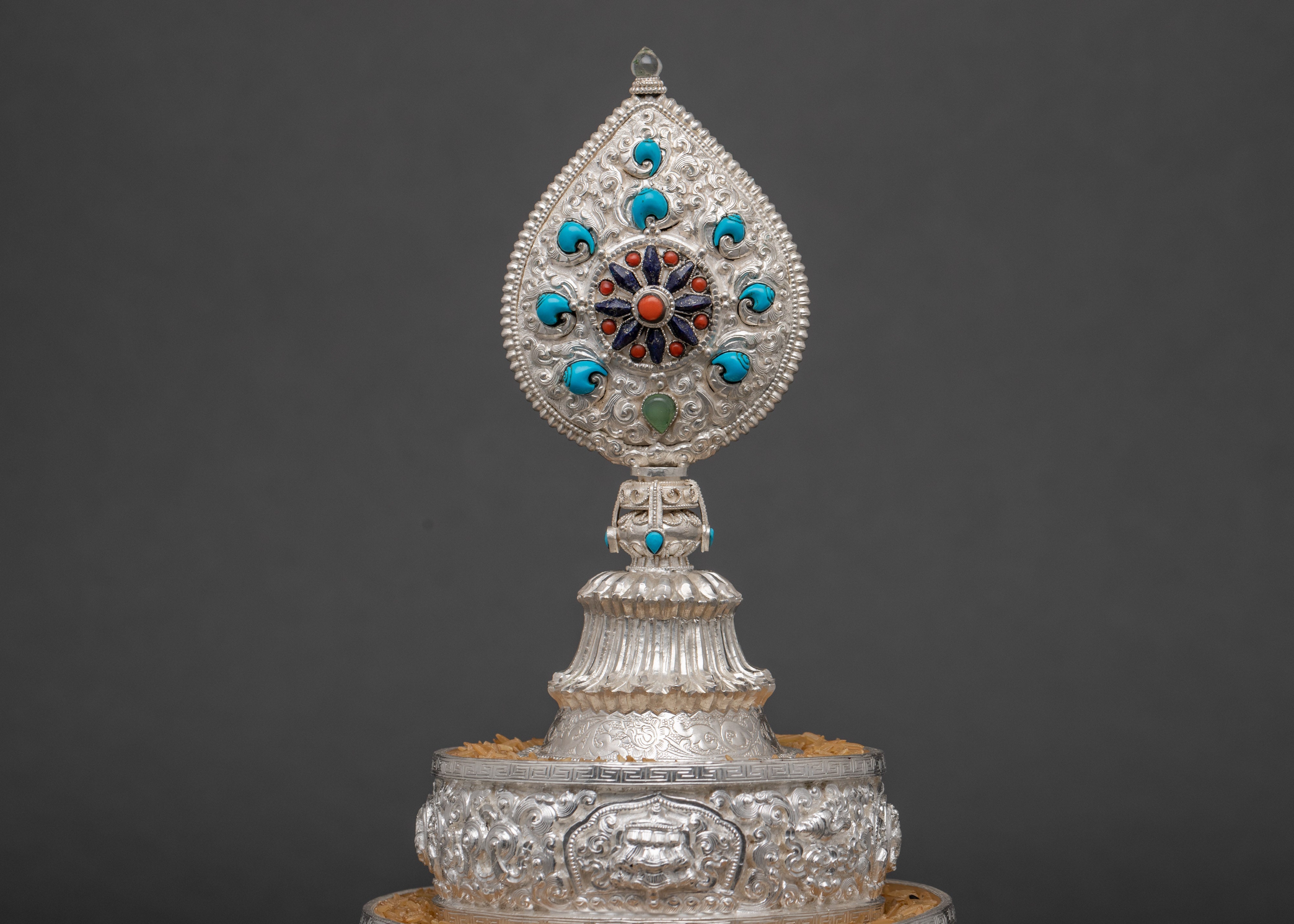 Silver Mandala | Traditional Rice-offering Set