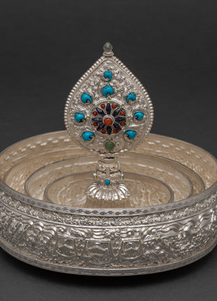 Silver Mandala | Traditional Rice-offering Set