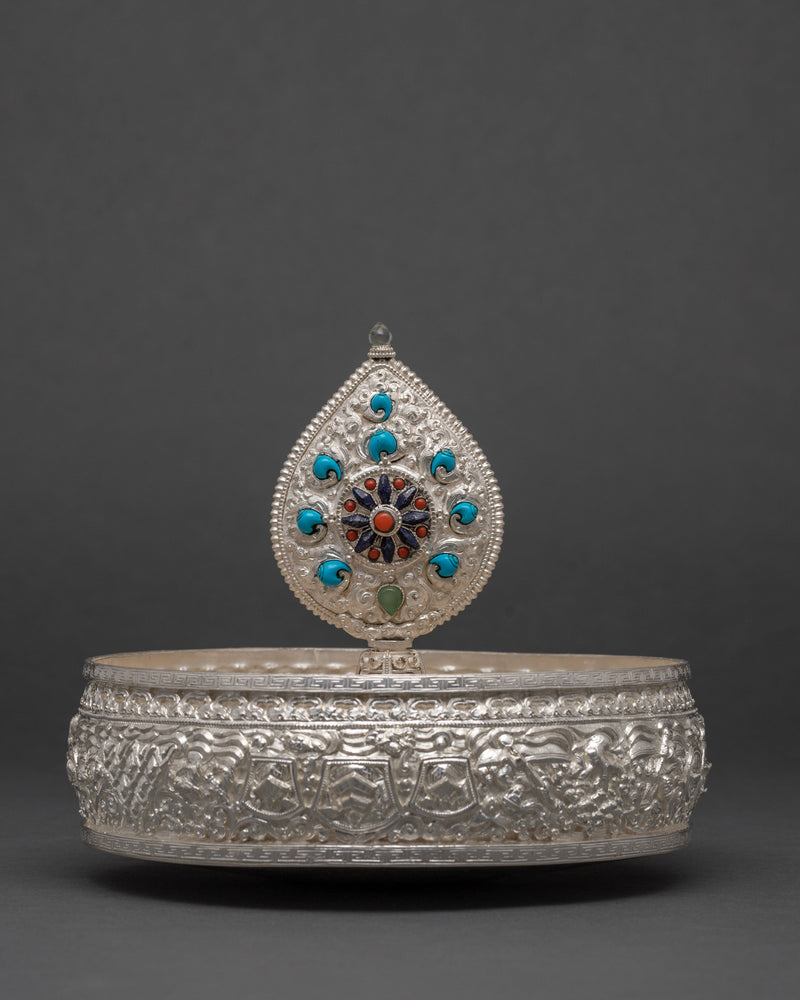 Silver Mandala | Traditional Rice-offering Set