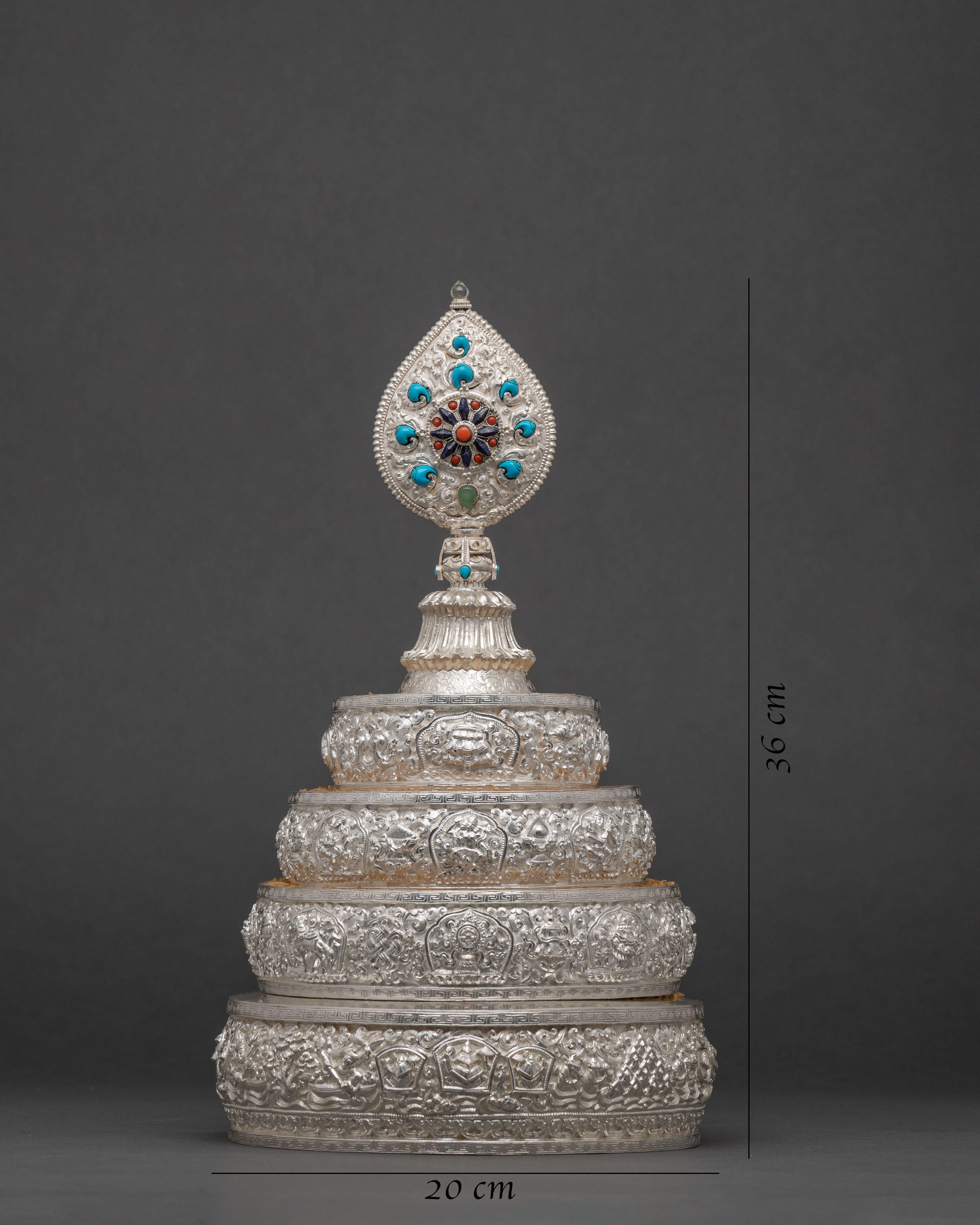 Silver Mandala | Traditional Rice-offering Set