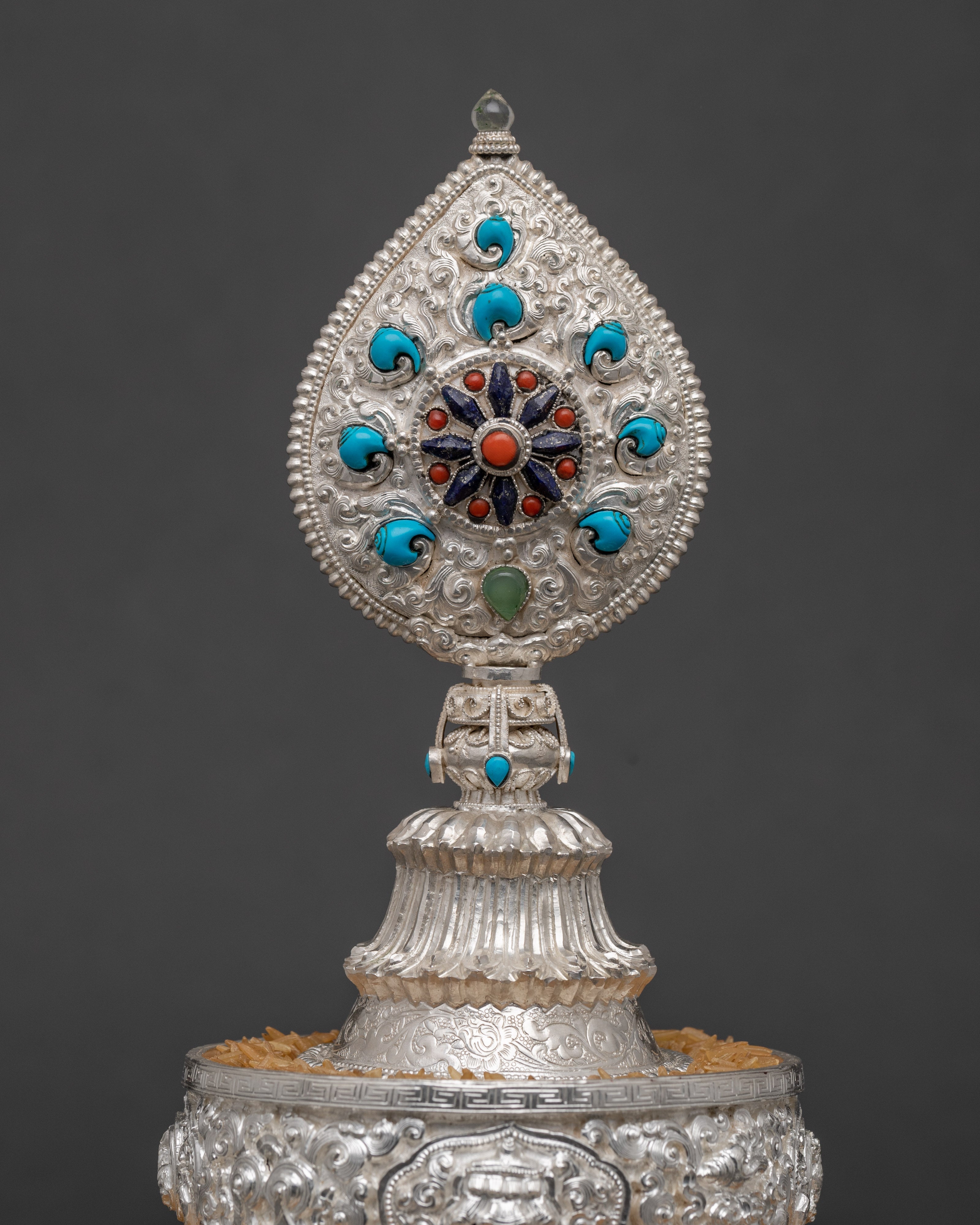 Silver Mandala | Traditional Rice-offering Set