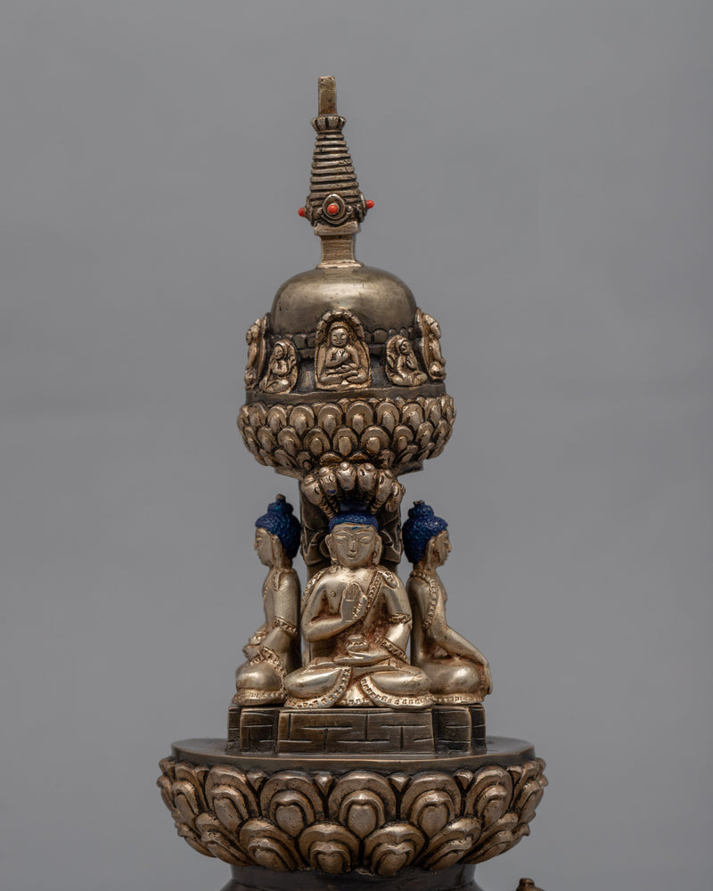 Tibetan Stupa | Handcrafted Buddhist Shrine | Ritual Chorten