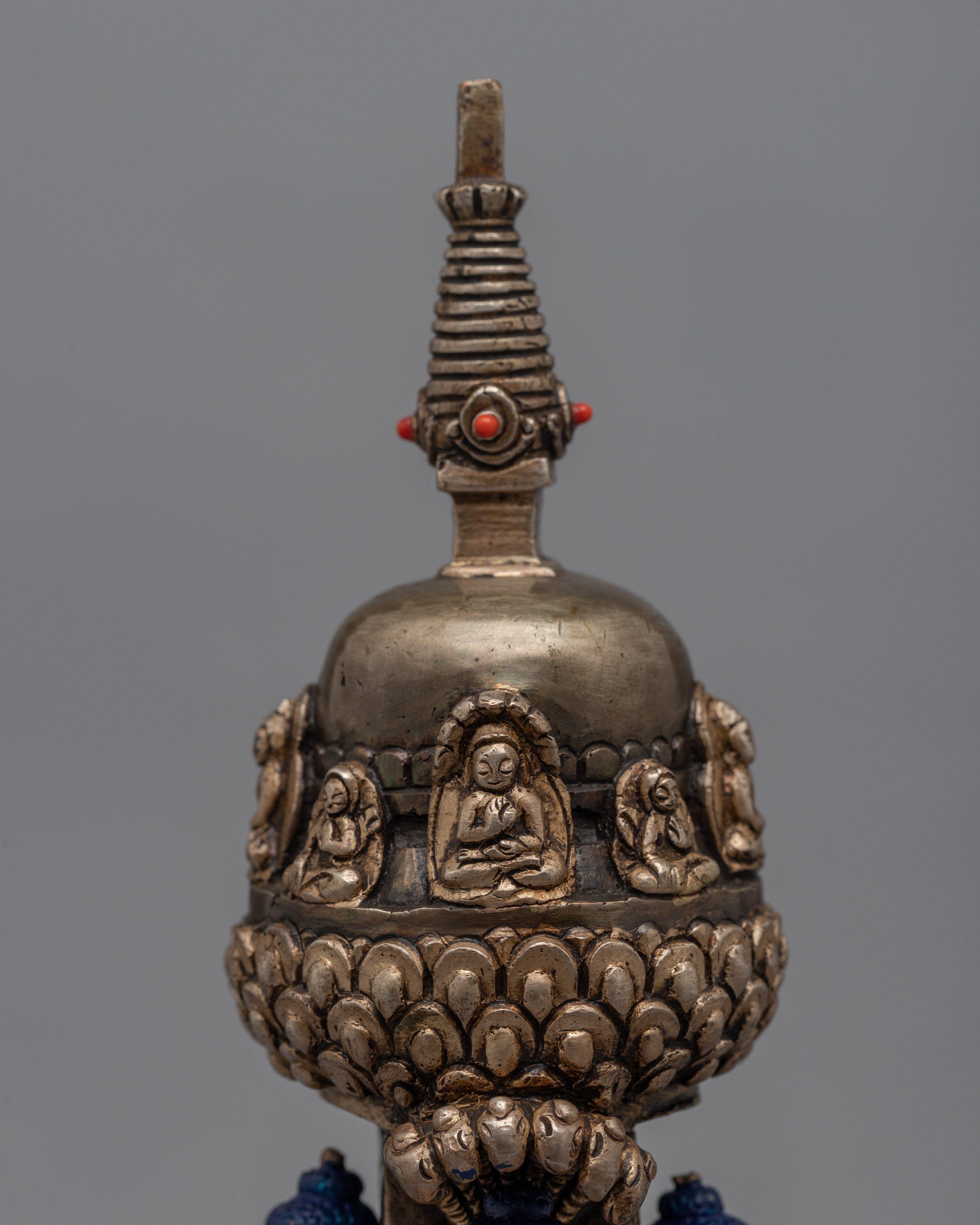 Tibetan Stupa | Handcrafted Buddhist Shrine | Ritual Chorten