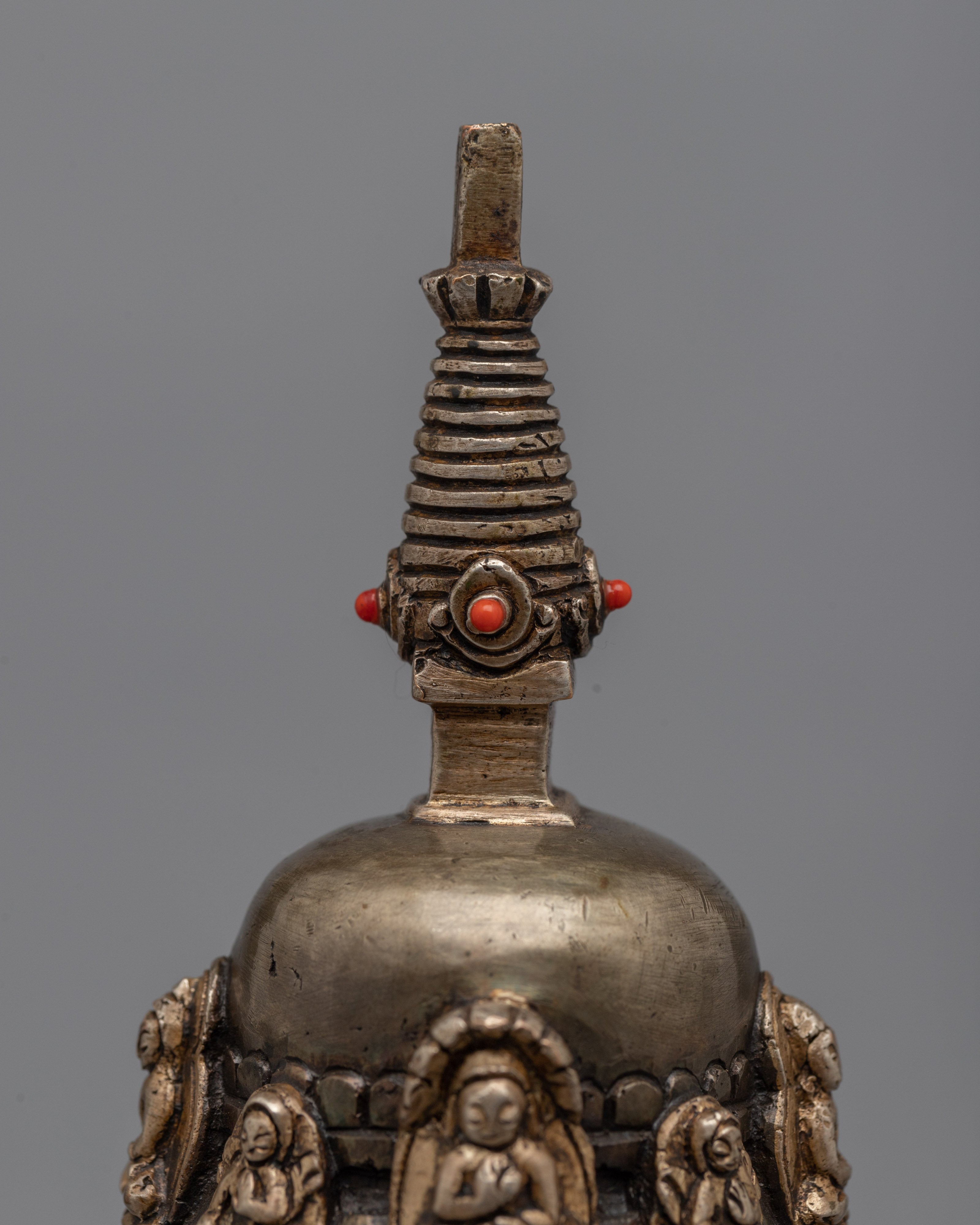 Tibetan Stupa | Handcrafted Buddhist Shrine | Ritual Chorten
