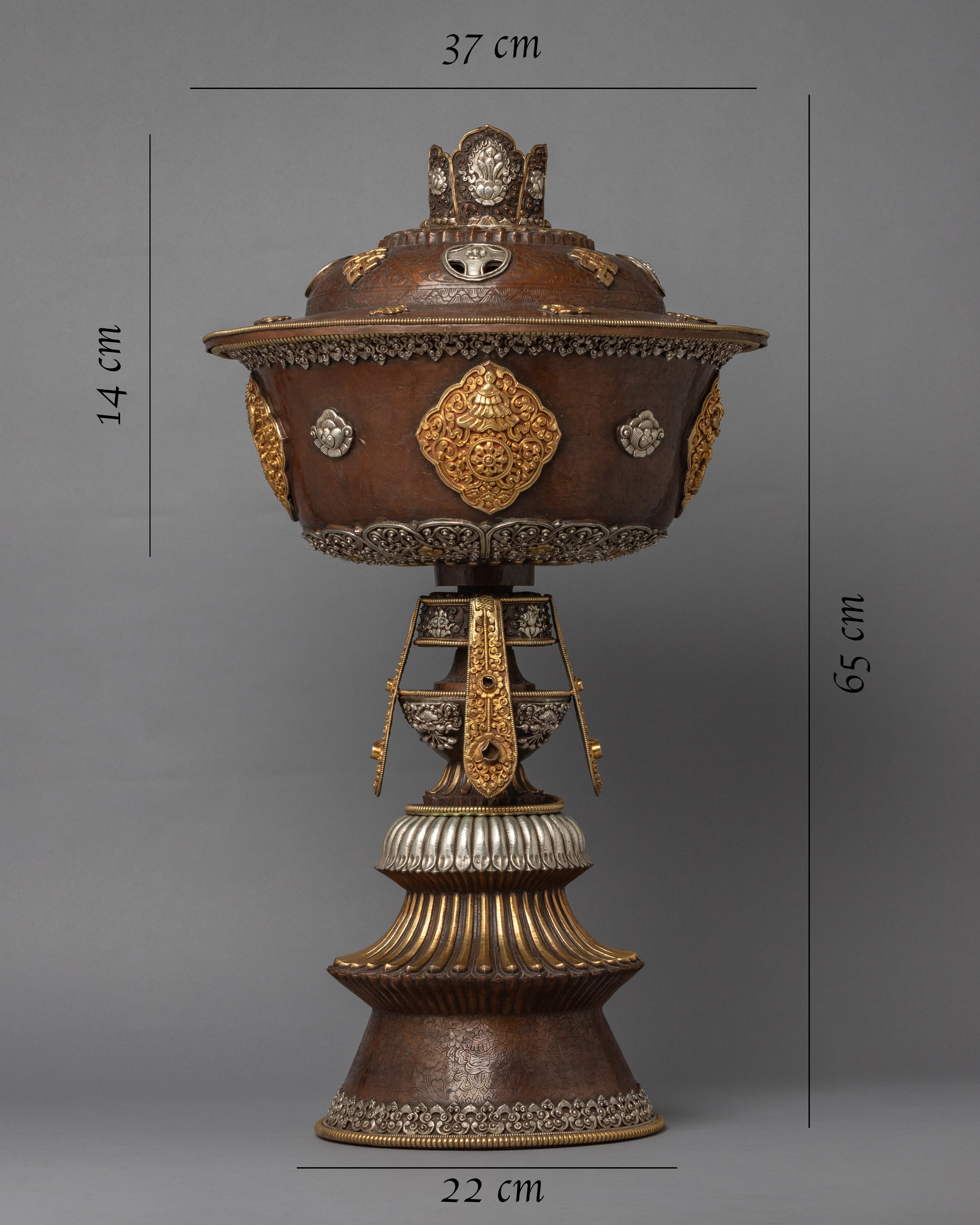 Buddhist Butter Lamp Set | Tibetan Home Decor | Handcrafted Nepalese Art