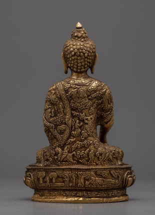 Buddha Shakyamuni Mantra Practice Statue | Handmade Art Collection
