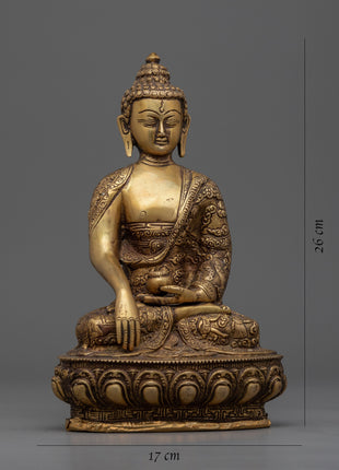 Buddha Shakyamuni Mantra Practice Statue | Handmade Art Collection