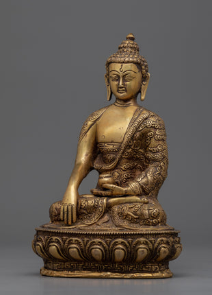 Buddha Shakyamuni Mantra Practice Statue | Handmade Art Collection