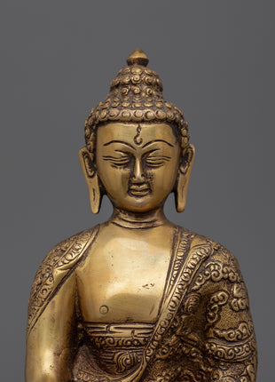 Buddha Shakyamuni Mantra Practice Statue | Handmade Art Collection