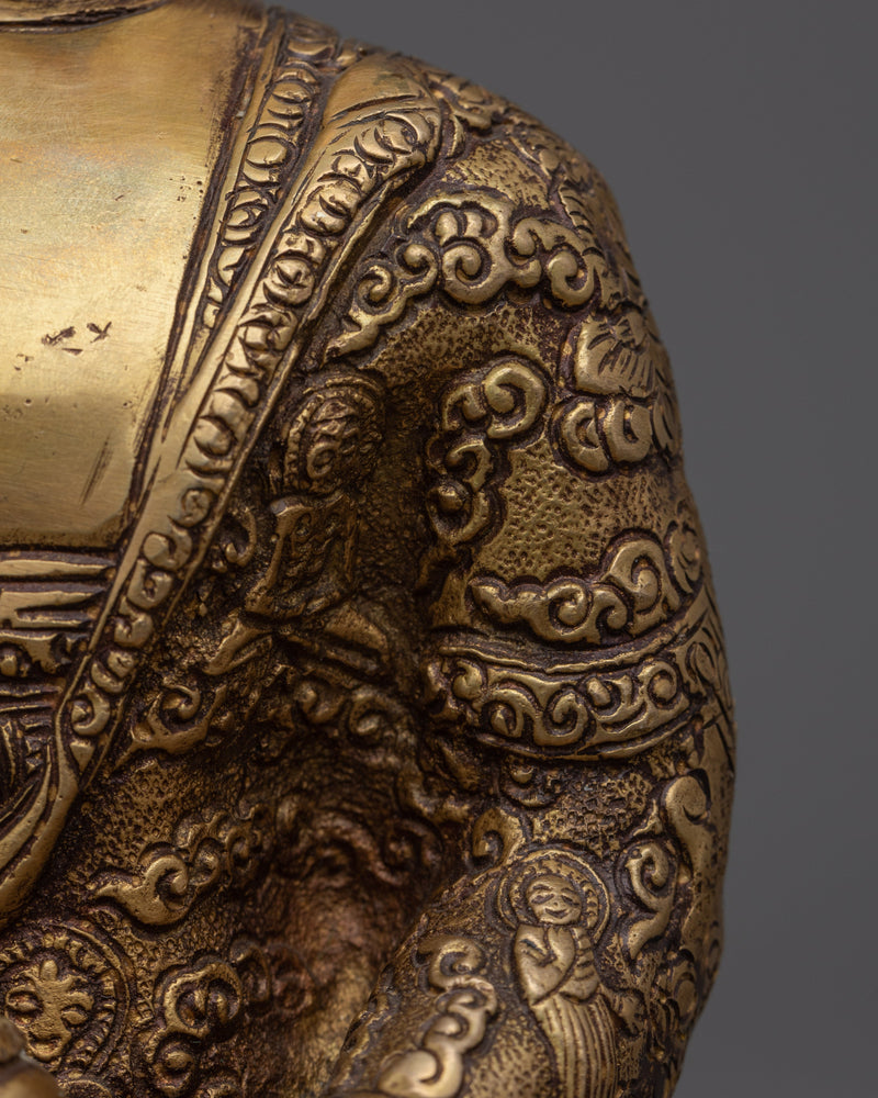 Buddha Shakyamuni Mantra Practice Statue | Handmade Art Collection