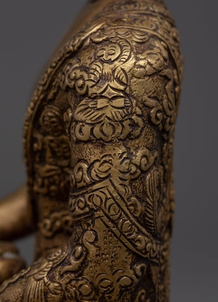 Buddha Shakyamuni Mantra Practice Statue | Handmade Art Collection