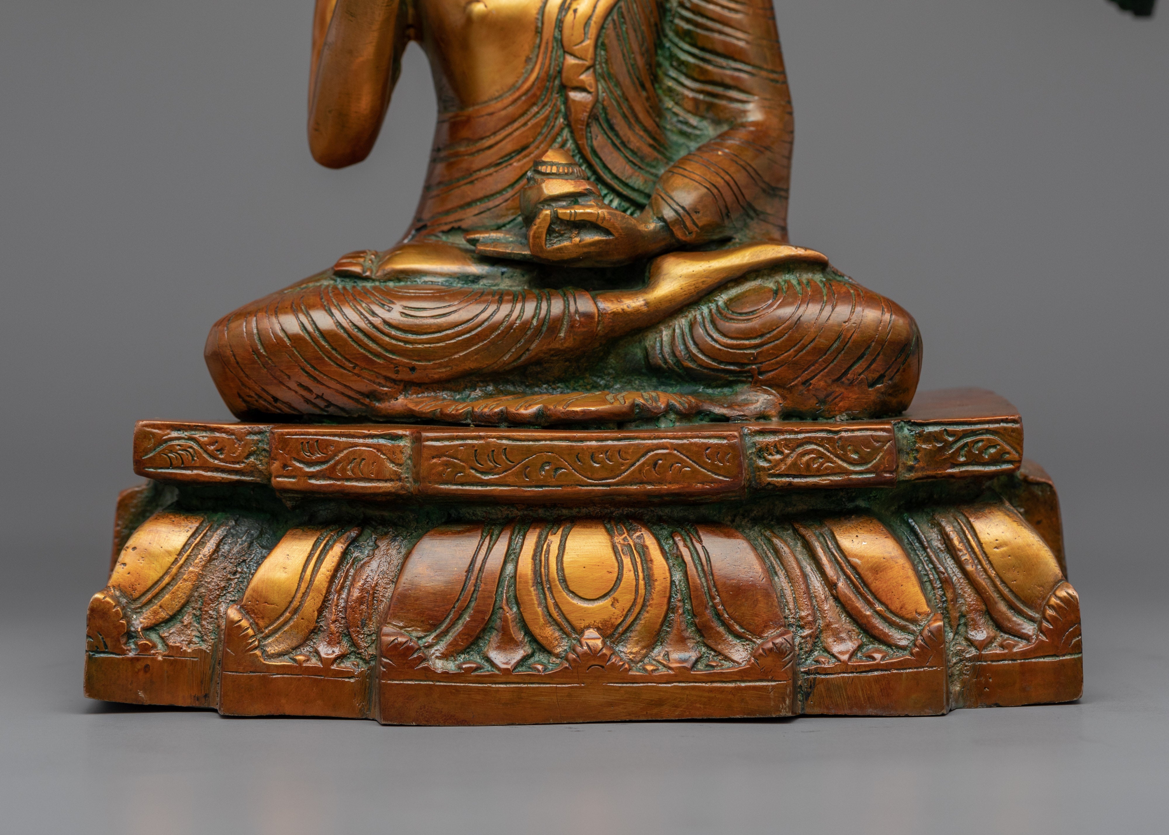 Golden Buddha Statue | Himalayan Traditionally Crafted