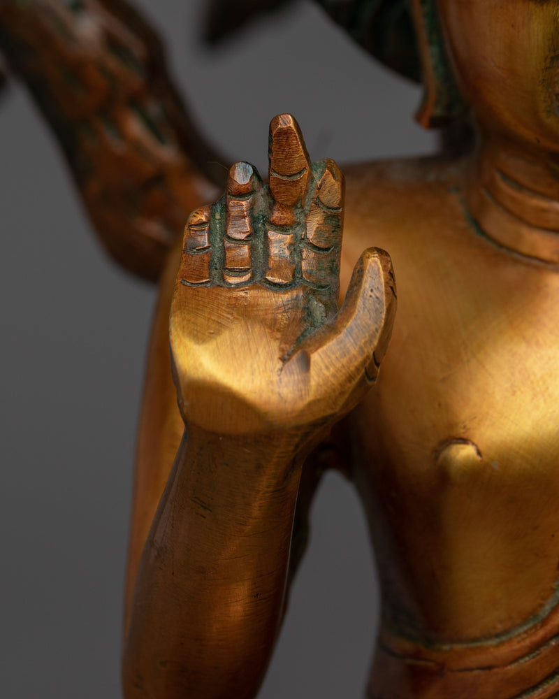 Golden Buddha Statue | Himalayan Traditionally Crafted