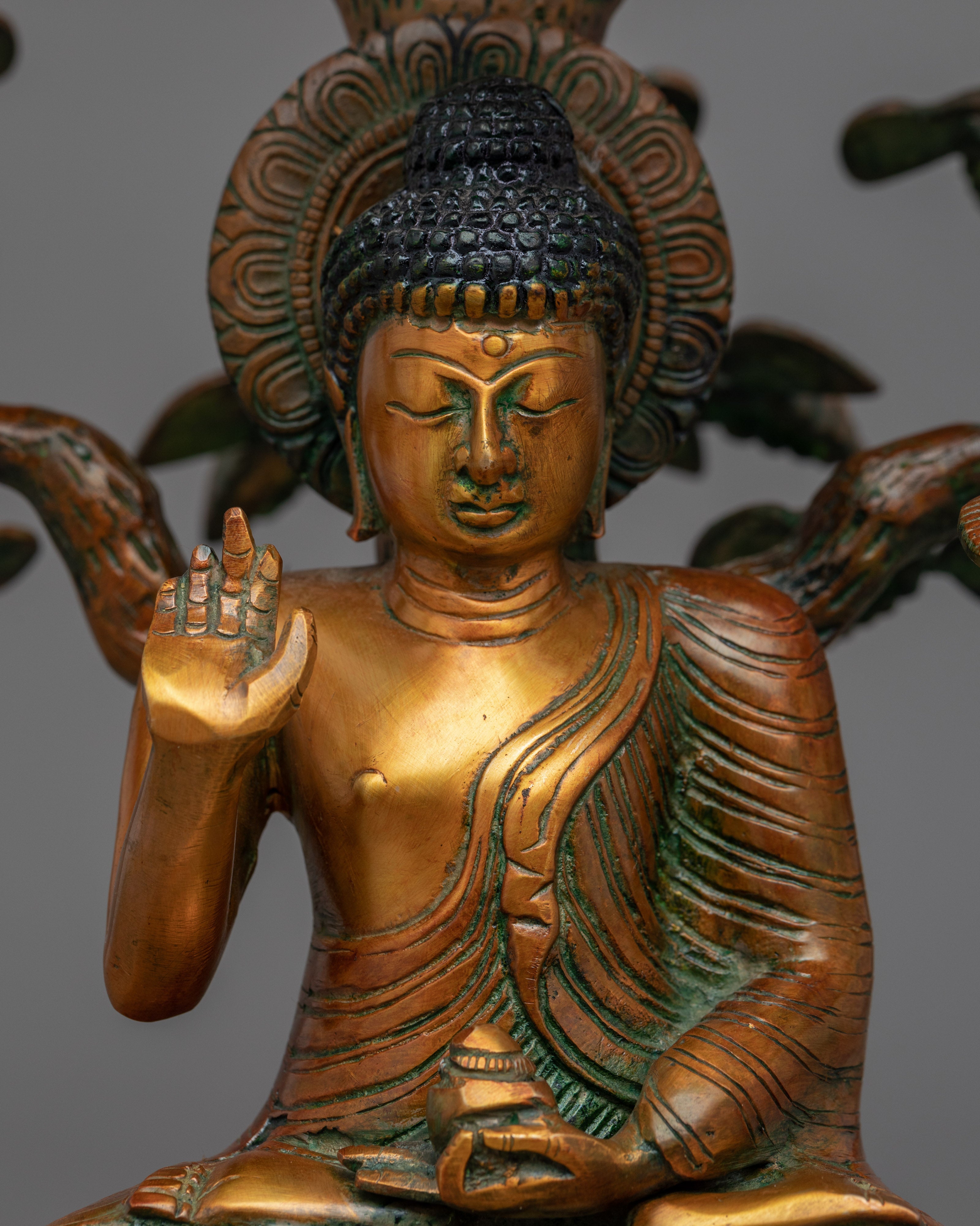 Golden Buddha Statue | Himalayan Traditionally Crafted