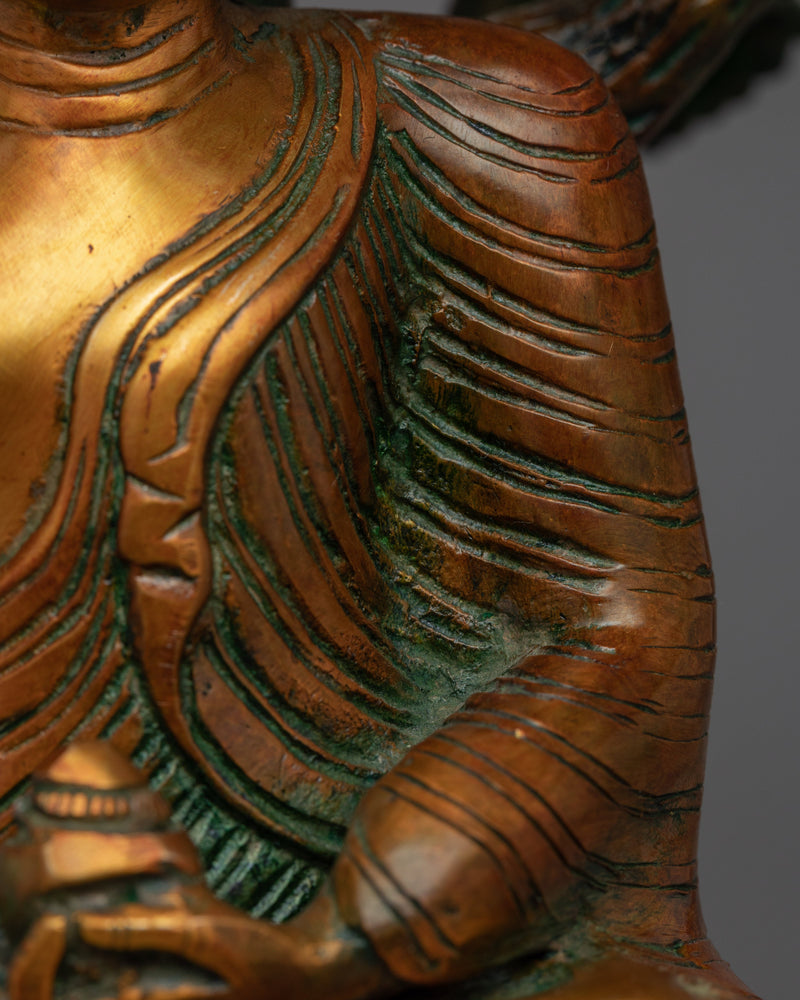 Golden Buddha Statue | Himalayan Traditionally Crafted