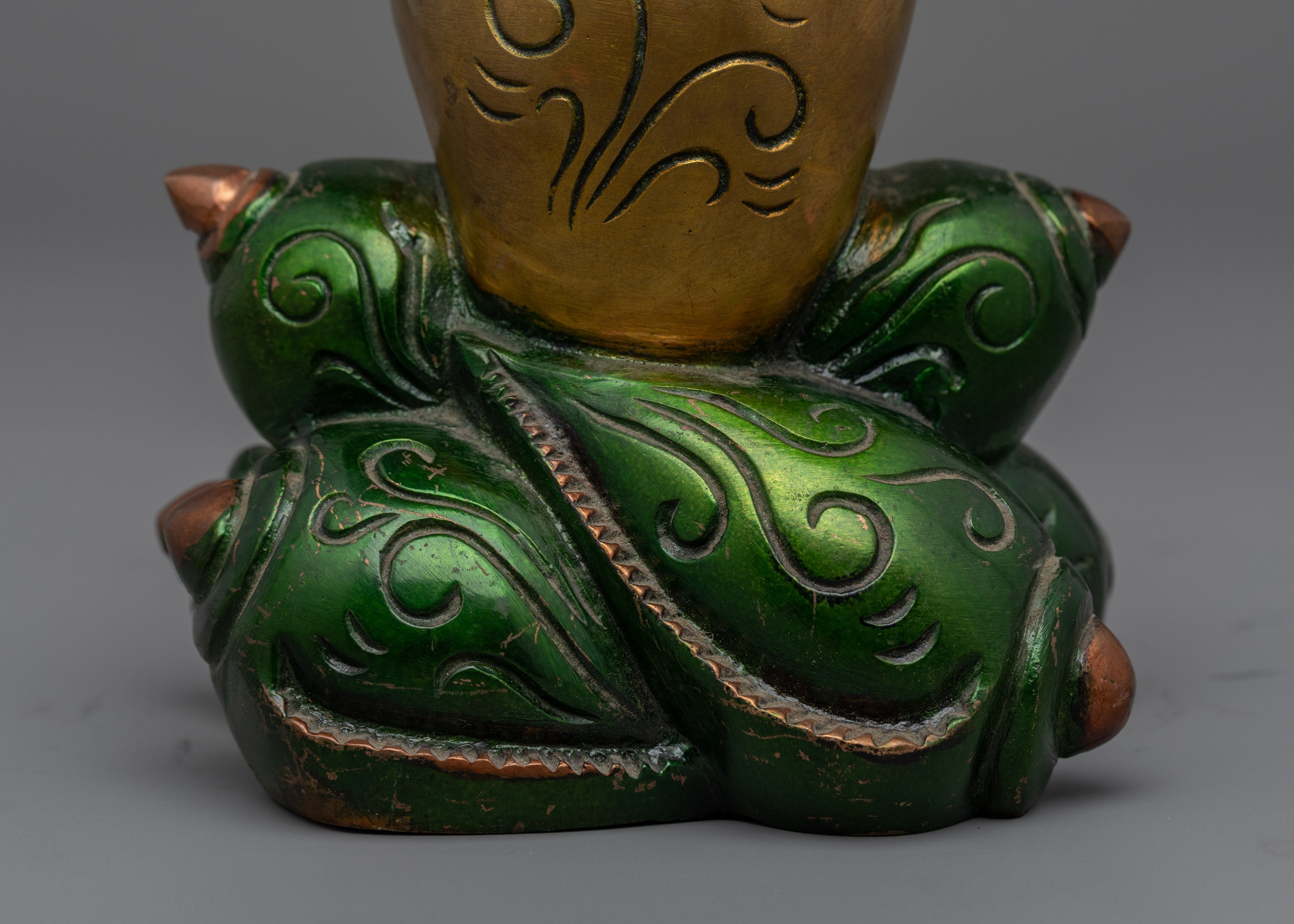 Traditional Copper Statue For Practice Of Mantra Of Ganesha | Hindu Deity Figurine For Ganesh Chaturthi