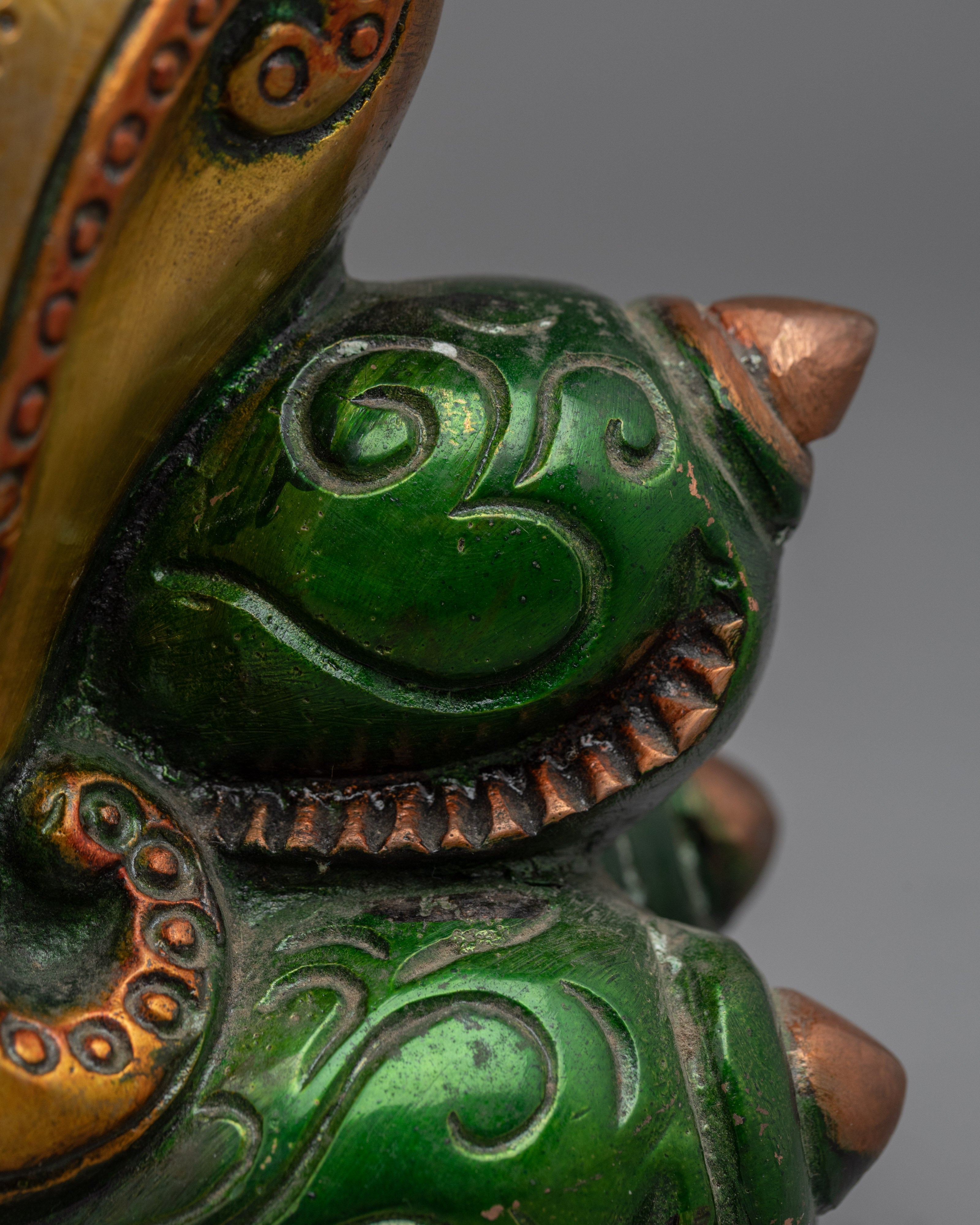 Traditional Copper Statue For Practice Of Mantra Of Ganesha | Hindu Deity Figurine For Ganesh Chaturthi