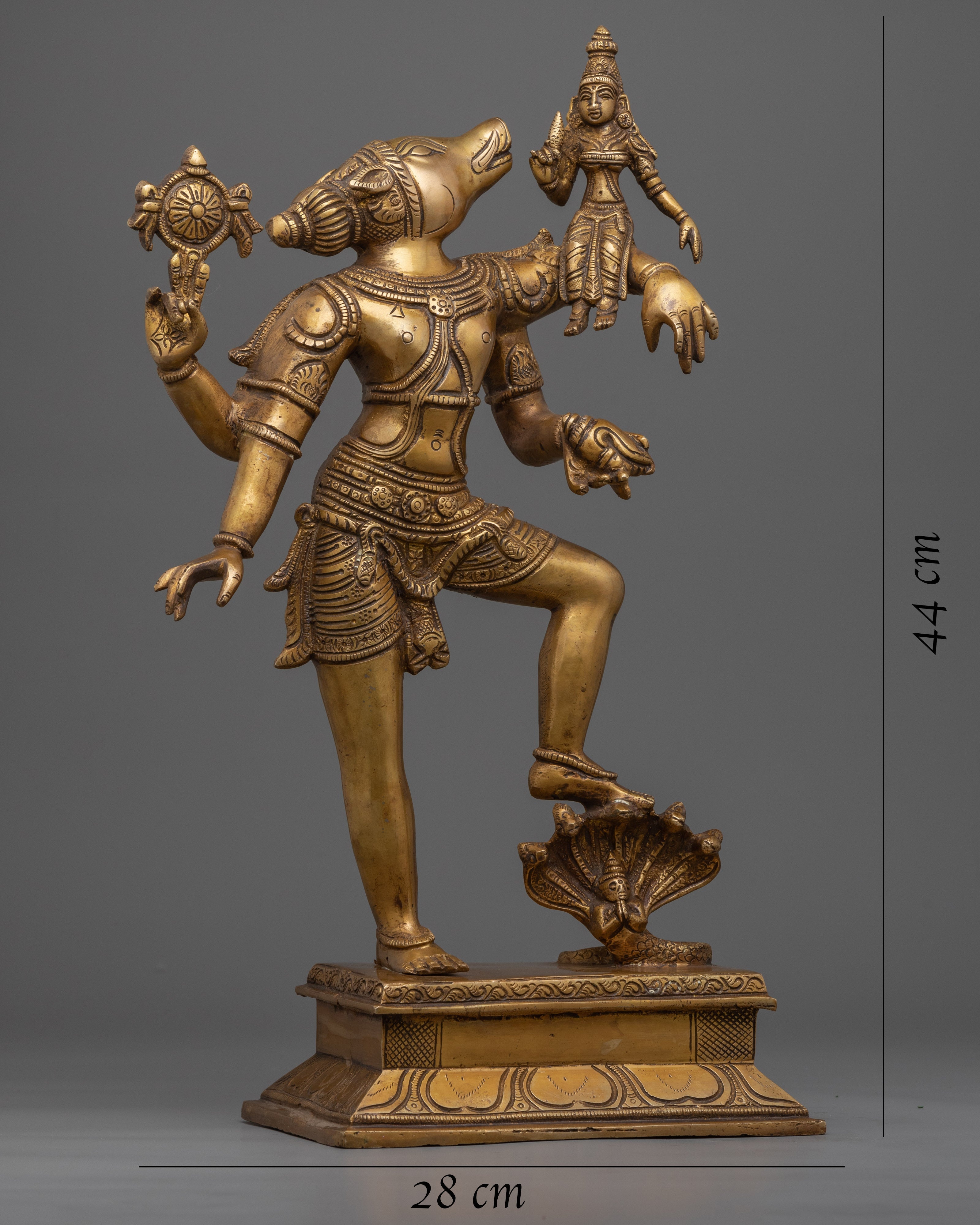 Traditional Copper Statue Of Varaha Avatar Of Vishnu | Lord Vishnu In The Form Of Boar