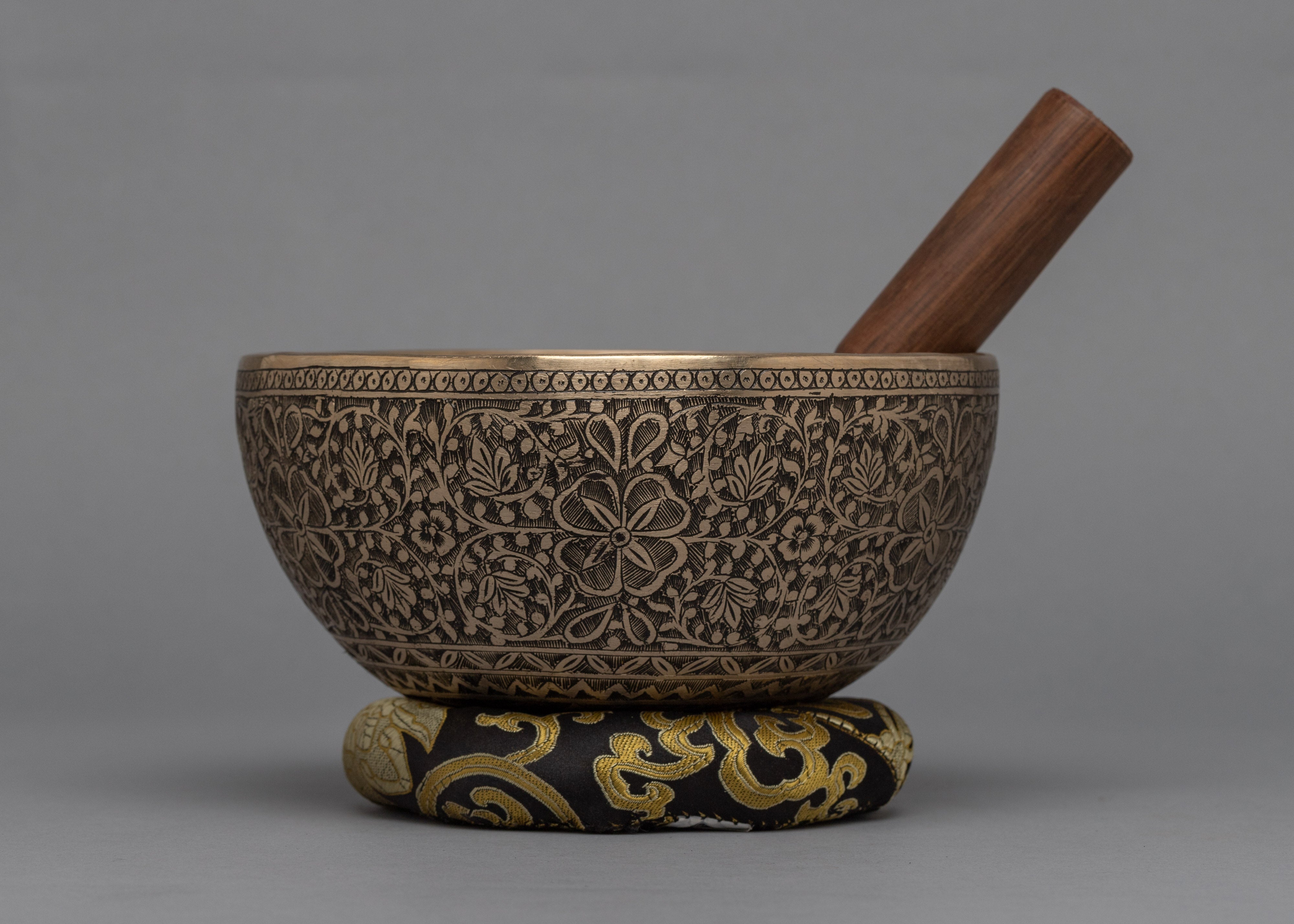 Full Carving Singing Bowl | Flower Design Bowl