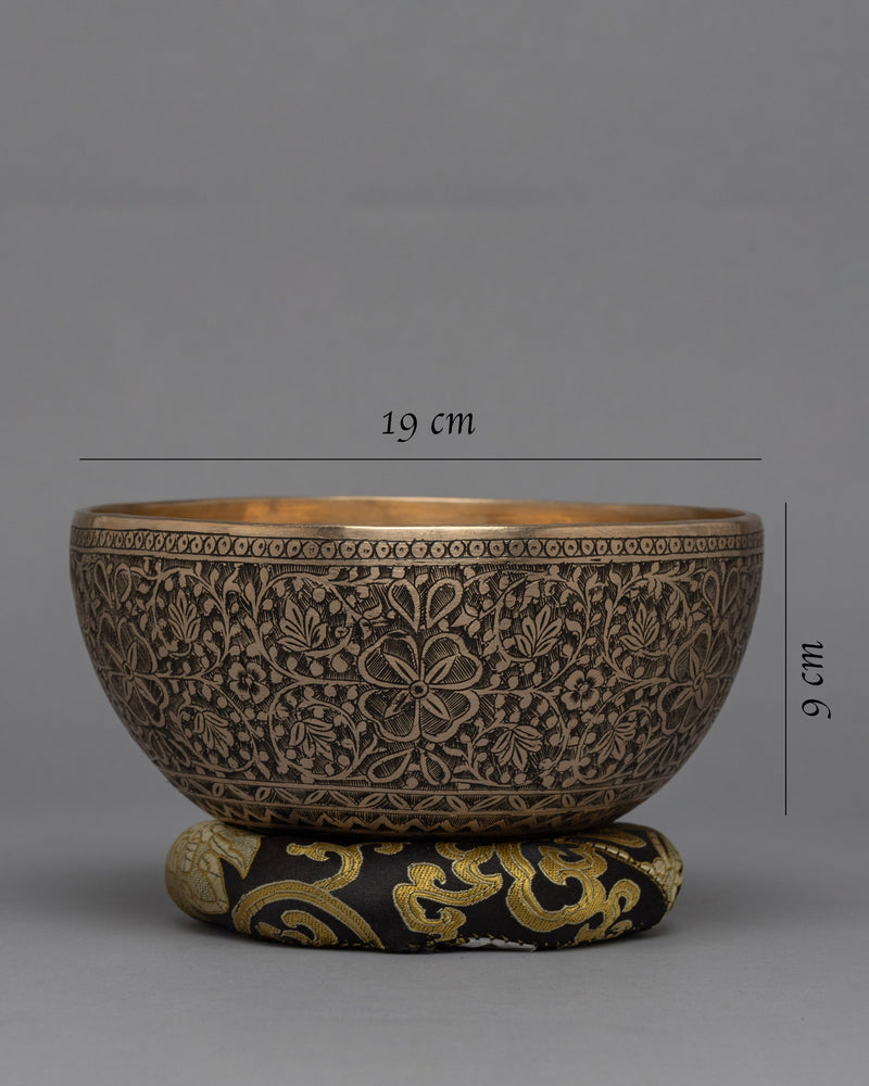 Full Carving Singing Bowl | Flower Design Bowl