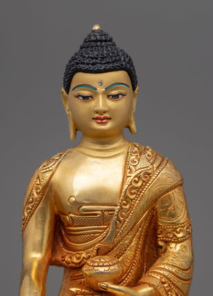 Shakyamuni Buddha Sculpture Art | Traditional Himalayan Statue