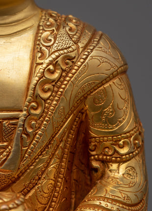Shakyamuni Buddha Sculpture Art | Traditional Himalayan Statue