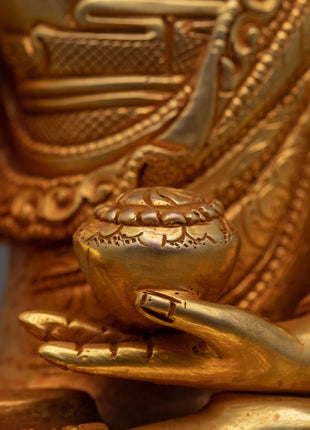 Shakyamuni Buddha Sculpture Art | Traditional Himalayan Statue