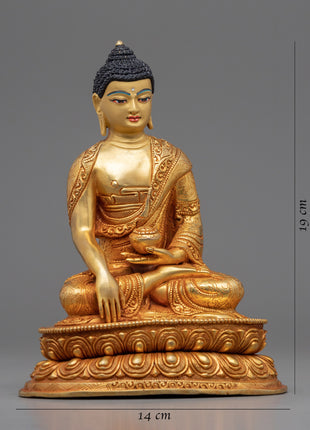 Shakyamuni Buddha Sculpture Art | Traditional Himalayan Statue