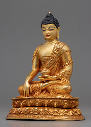 Shakyamuni Buddha Sculpture Art | Traditional Himalayan Statue
