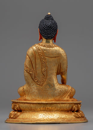 Shakyamuni Buddha Sculpture Art | Traditional Himalayan Statue