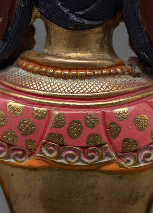 Gold-Gilded Amitayus Buddha Statue For Prayers | Amitayus The Buddha of Eternal Life Artcraft
