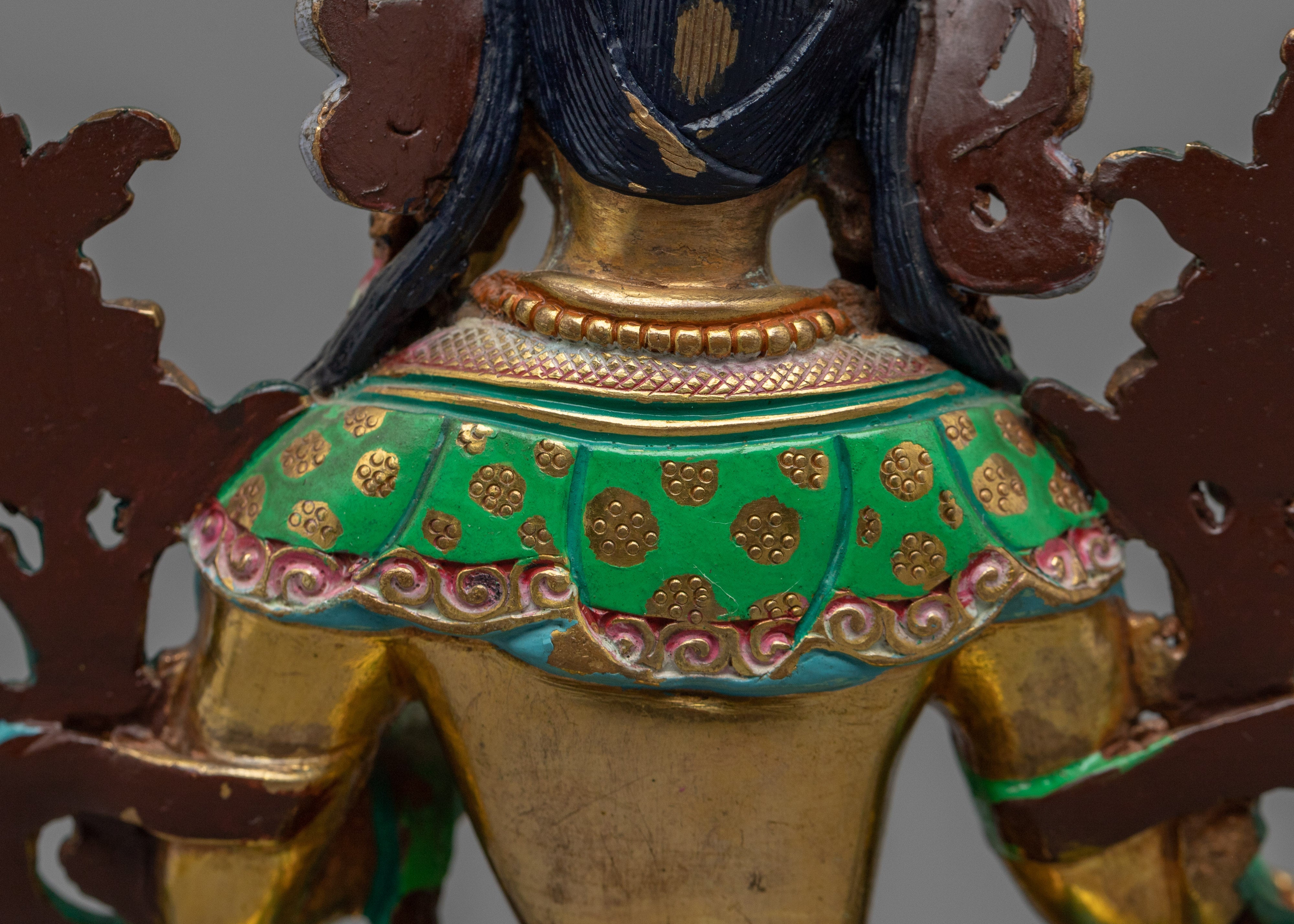 Green Tara Sculpture for Prosperity | Beautiful Bodhisattva Green Tara Statue