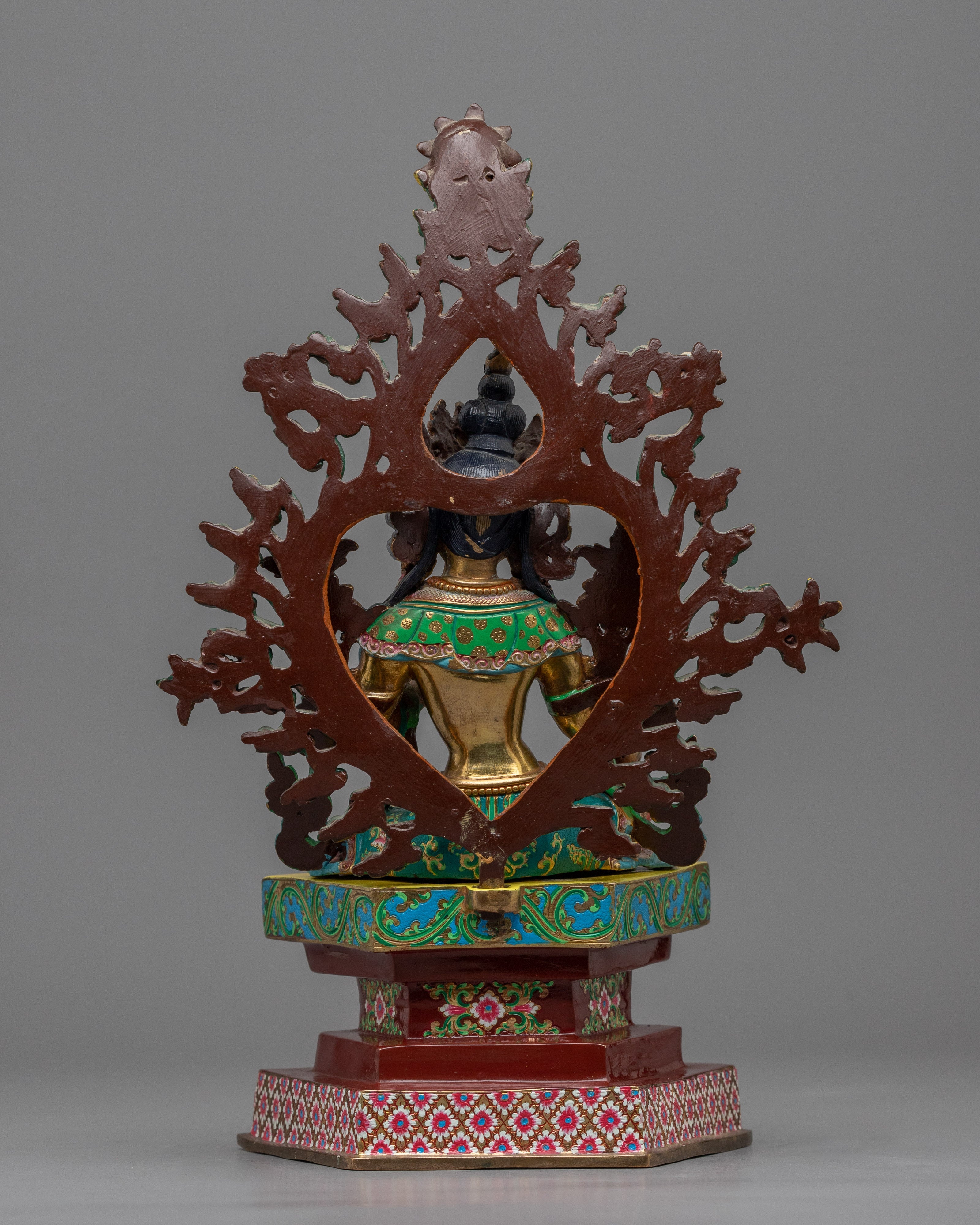 Green Tara Sculpture for Prosperity | Beautiful Bodhisattva Green Tara Statue