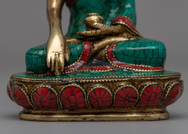 Tibetan Shakyamuni Buddha Statue | Brass Buddha Sculpture