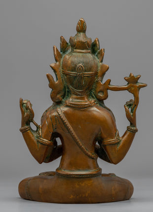 Bodhisattva 4 Armed Chenrezig Statue | Buddhist Deity of Compassion Statue