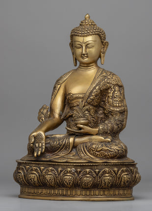Healing Buddha Mantra Practice Statue | Medicine Buddha Statue