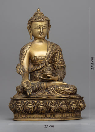 Healing Buddha Mantra Practice Statue | Medicine Buddha Statue