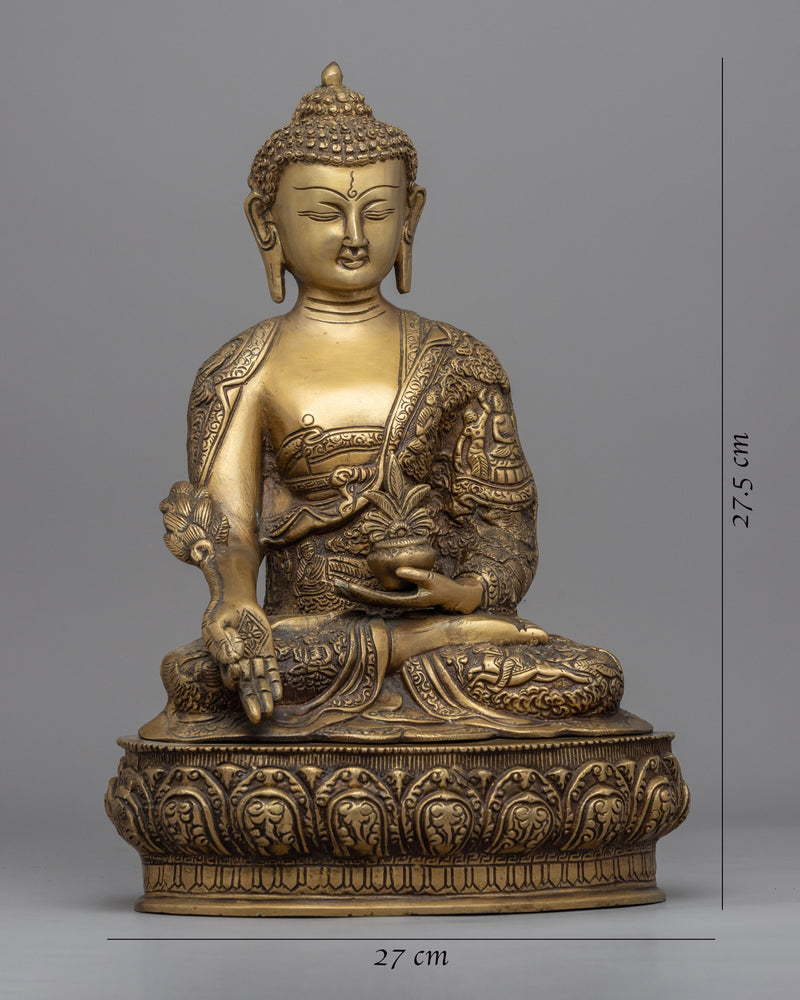 Healing Buddha Mantra Practice Statue | Medicine Buddha Statue