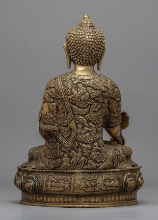 Healing Buddha Mantra Practice Statue | Medicine Buddha Statue