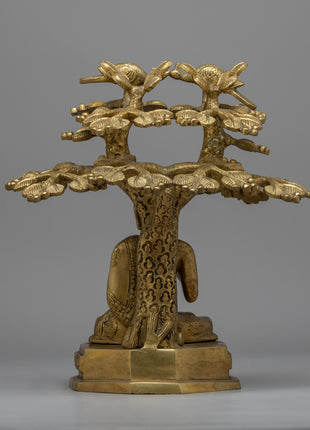 Brass Buddha Statue | Shakyamuni Buddha Sculpture for Meditation
